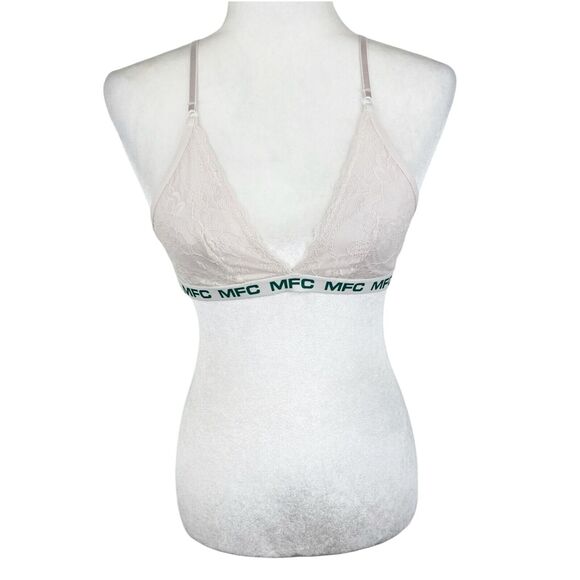 MFC Myfreecams Lace Bra Women Extra Large Pink Triangle See Through Intimates - Picture 1 of 10